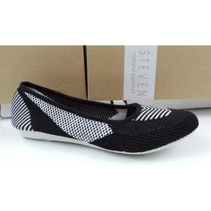 Women's Shoes Steven Natural Comfort Beck Slip on Ballet Flat Black Multi Size 7